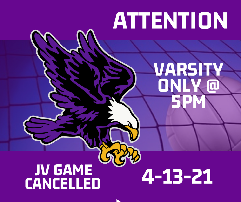 JV Volleyball for Tonight Cancelled