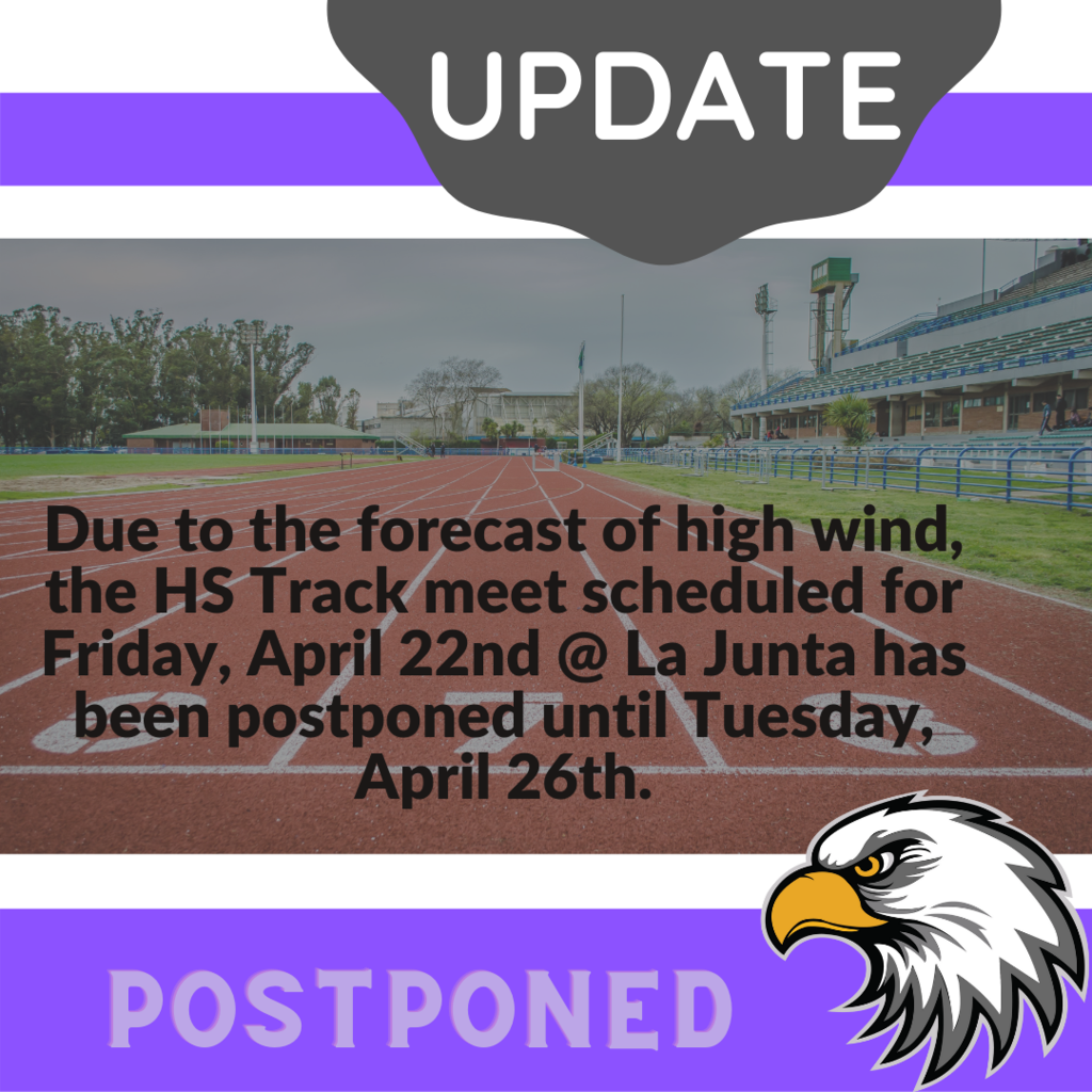 Update HS Track Postponed @ La Junta